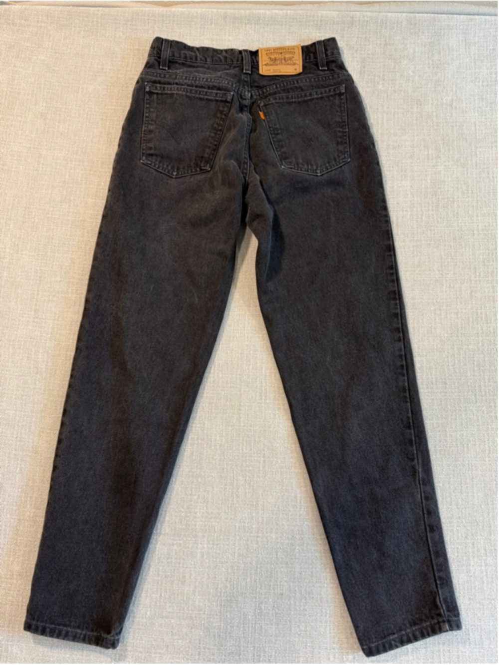 Levi’s 950 vintage 90s orange tag black wash relaxed tapered women’s size 11 - Picture 10 of 11